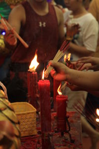 Group of people at temple