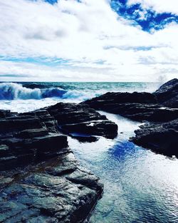 Scenic view of sea against sky