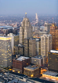 High angle view of cityscape