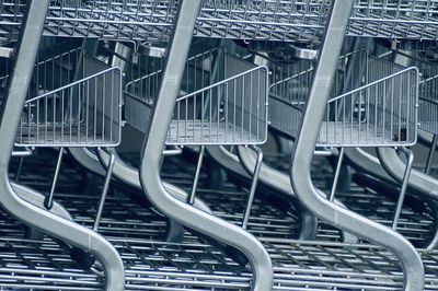 Full frame shot of shopping carts