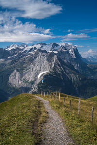 Panoramic viewpoint at alpen tower, haslital, switzerland