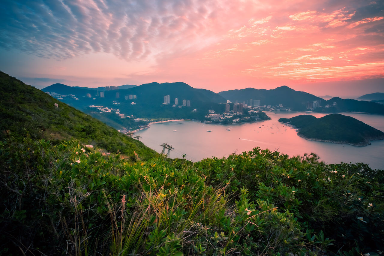 SCENIC VIEW OF SEA DURING SUNSET