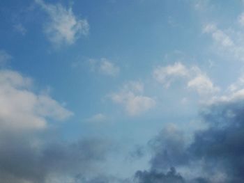 Low angle view of cloudy sky