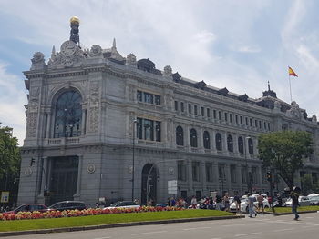 Group of people in front of building