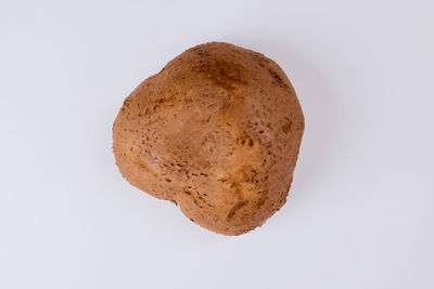 Directly above shot of cookies against white background