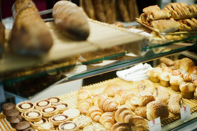 Close-up of cookies for sale in store