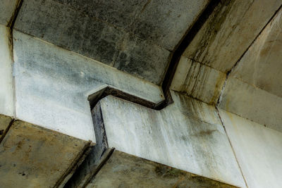 High angle view of staircase in old building