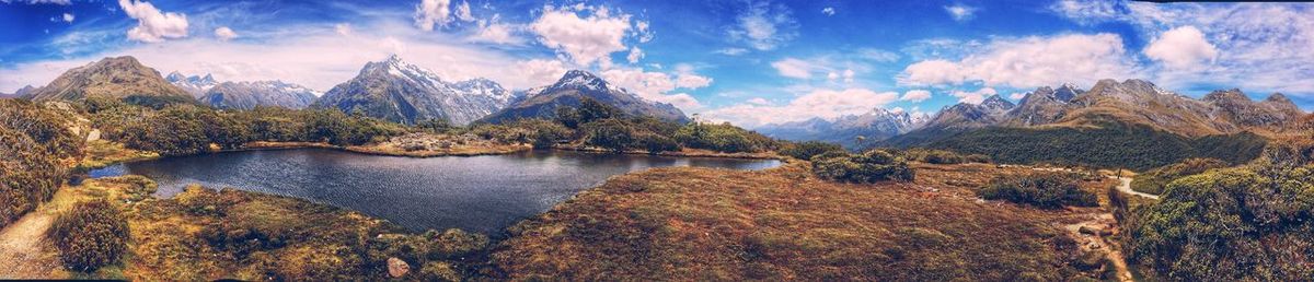 Lake surrounded by mountains