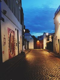 Empty road in city