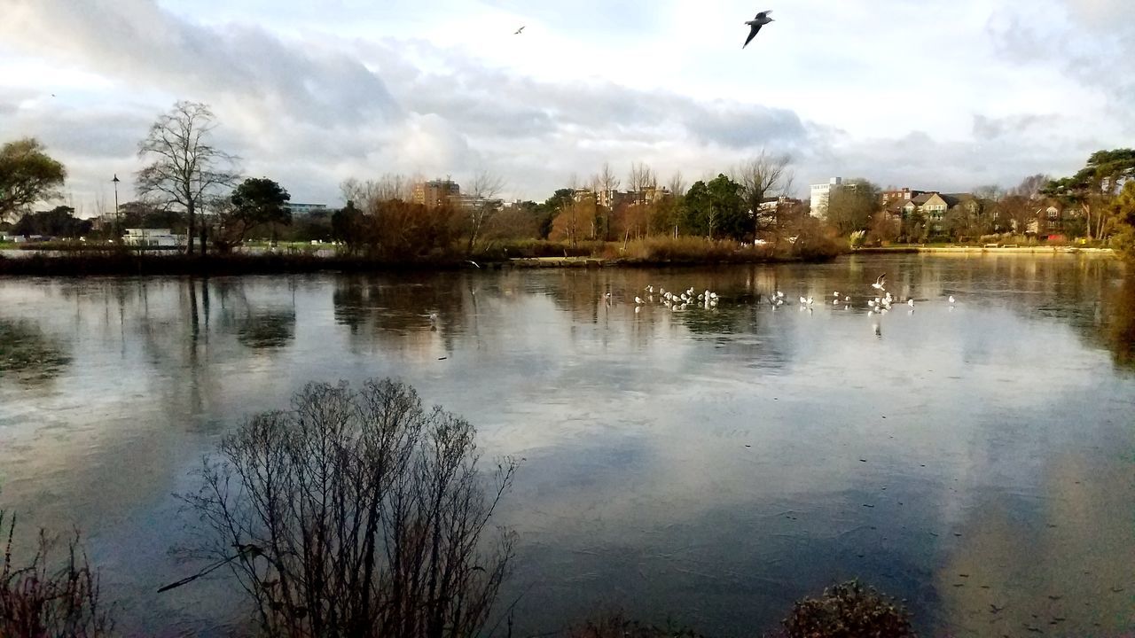 VIEW OF LAKE AGAINST SKY
