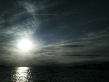 Scenic view of sea during sunset