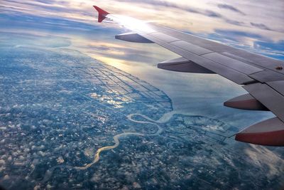 Aerial view of clouds over landscape