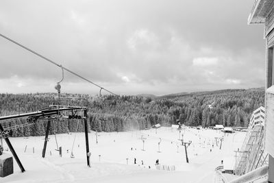 Panoramic view of trees against sky