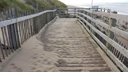 High angle view of sea against sky