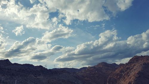 Low angle view of mountain against sky
