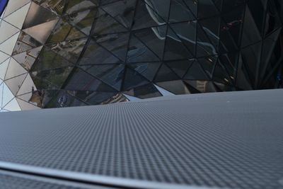 Low angle view of modern glass building