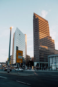 City street against sky