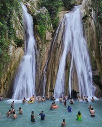 River flowing through rocks