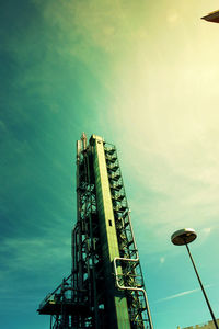 Low angle view of skyscrapers against sky