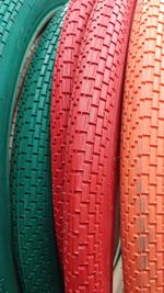 Full frame shot of colorful tires