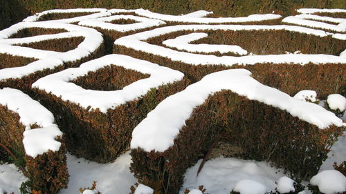 View of snow covered field