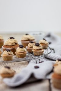 Close-up of cupcakes on table