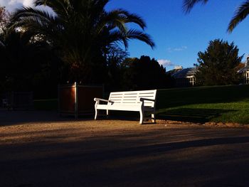 Empty benches in the dark