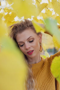 Portrait of smiling young woman