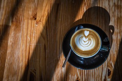 Coffee cup on table