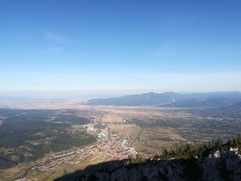 High angle view of city against sky