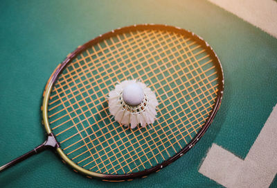 High angle view of ball on table