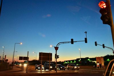 Traffic on road at night