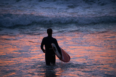 View of sea at sunset