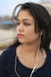 Close-up portrait of a young woman