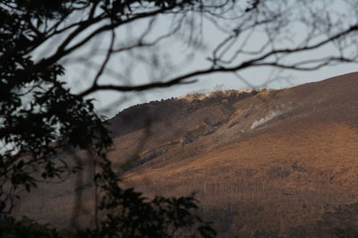 Low angle view of mountain against sky