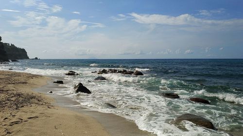 Scenic view of sea against sky