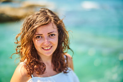 Portrait of beautiful young woman