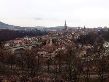 View of town against sky