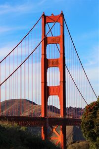 View of suspension bridge