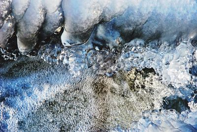 Full frame shot of frozen water