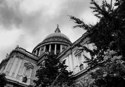 Low angle view of historic building against sky