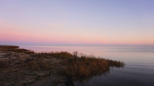 View of sea at sunset