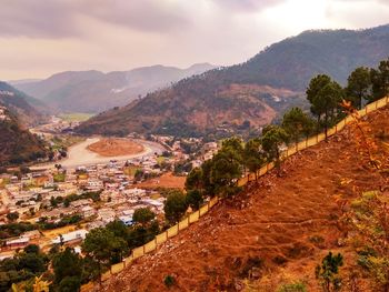 Cityscape bageshwar uttarakhand india.