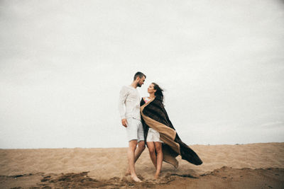 Young couple on beach