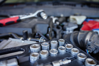 Close-up of machine part