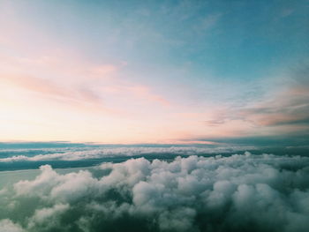 Scenic view of cloudscape against sky during sunset