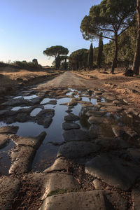 Scenic view of  via appia in rome against sky