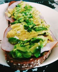 Close-up of served food