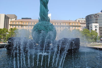 Fountain in city