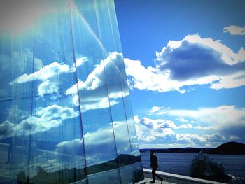 Reflection of clouds in water